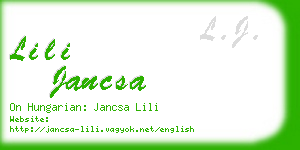lili jancsa business card